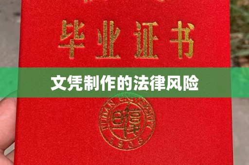 紫阳文凭制作的法律风险