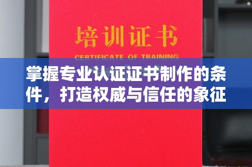 紫阳掌握专业认证证书制作的条件，打造权威与信任的象征