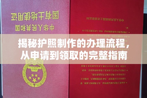 紫阳揭秘护照制作的办理流程，从申请到领取的完整指南