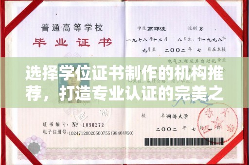 紫阳选择学位证书制作的机构推荐，打造专业认证的完美之选