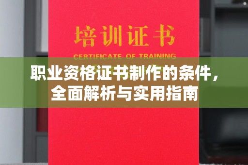 紫阳职业资格证书制作的条件，全面解析与实用指南